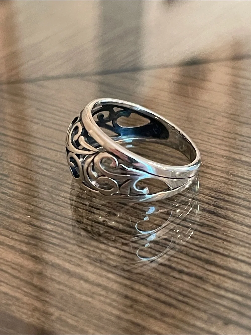 Premier Designs “Cellini” Sterling Silver Filigree Ring Approx Size 8